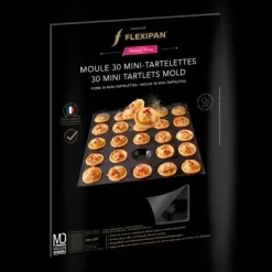 FLEXIPAN DEMARLE Moule Silicone 30 Mini Tartelettes Ø 4,2 cm New