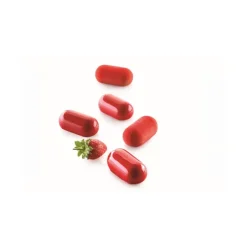 SILIKOMART Moule Silicone 12 Minis Ovales Bombés 5,8 x 2,9 cm 30ml Professional Hot