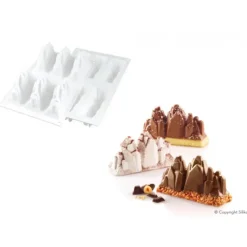 SILIKOMART Moule Silicone 6 Montagnes Tre Cime 120 ml Professional Hot
