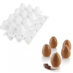 SILIKOMART Moule Silicone 12 Oeufs Ø 3,4 cm x H 4,7 cm Professional Discount
