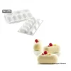 SILIKOMART Moule Silicone 8 Ovales Bombés 8,2 x 4,3 cm 81ml Professional Discount