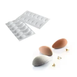 SILIKOMART Moule Silicone 12 Quenelles 6,3 x 2,9 cm 24ml Professional Outlet