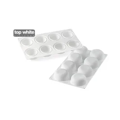 SILIKOMART Moule Silicone 8 Ronds Bombés 85 ml Professional Outlet