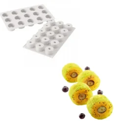 SILIKOMART Moule Silicone 15 Sushis Rolls 4 x 2,5 cm 29ml Professional New