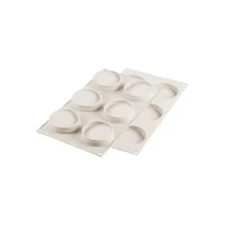 SILIKOMART 3D DESIGN Moule Silicone 6 Tartelettes Glam Ø 8 cm New
