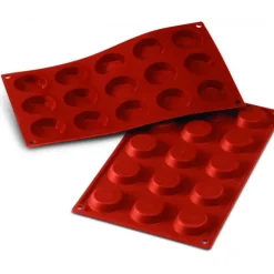SILIKOMART Moule Silicone 15 Tartelettes 4,5 cm x H 1 cm Hot