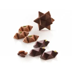 SILIKOMART Moule Silicone 2 Étoiles Star Game 7,5 x 7,5 cm Professional Sale