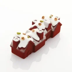 PAVONI Moule Silicone Bûche Chalet 25 x 8,3 cm x H 9 cm Best