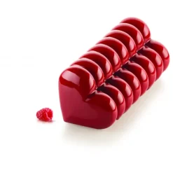 SILIKOMART Moule Silicone Bûche Cœur 24,8 x 8,8 x H 8 cm Discount