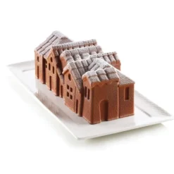 SILIKOMART Moule Silicone Bûche Winter Village 21,8 x 8,8 x H 8 cm Outlet