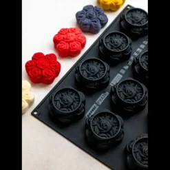 PAVONI Moule Silicone Bouquets de Roses 8 x H 3,5 cm (x12) Cédric Grolet Clearance