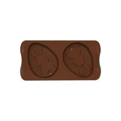 SILIKOMART Moule Silicone Chocolat Tablette Œuf Lapin (x2) Easy Choc