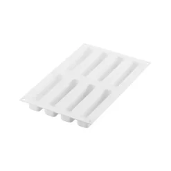 SILIKOMART Moule Silicone Éclairs Stripe 13 x 2,8 cm x H 2,8 cm (x8) Professional Discount