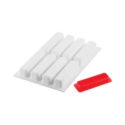 SILIKOMART Moule Silicone Éclairs Stripe 13 x 2,8 cm x H 2,8 cm (x8) Professional Discount