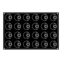 PAVOFLEX Moule Silicone Éclipse Ø 7,2 cm x H 4,1 cm (x24)