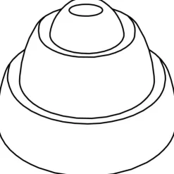 PAVOFLEX Moule Silicone Cône Anneaux Ø 7 cm x H 5 cm (x24)