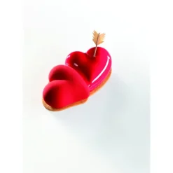 PAVONI Moule Silicone Coeur Double 25 x 14 cm x H 6 cm Hot
