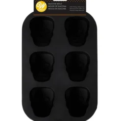 WILTON Moule Silicone Crâne Halloween 6 Empreintes