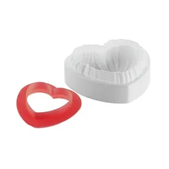 SILIKOMART Moule Silicone Cœur Lovely 18,2 x 17,3 cm x H 6,8 cm Professional Online