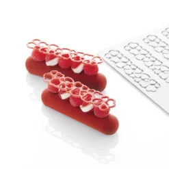 PAVONI Moule Silicone Décor Cœur 12 x 2,7 x H 0,2 cm (x10)