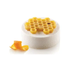 SILIKOMART Moule Silicone Décor Miel Ø 7,5 cm x H 0,8 cm (x6) Professional Hot
