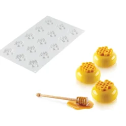 SILIKOMART Moule Silicone Décor Miel Ø 4,5 cm x H 0,8 cm (x15) Professional Discount