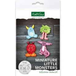 CUISINEADDICT Moule Silicone Décors 4 Monstres Katy Sue