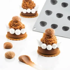 PAVONI Moule Silicone Gourmand Châtaigne 3,1 x 2,7 x H 1,6 cm (x24) Outlet
