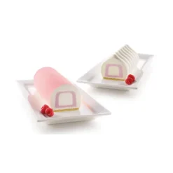 SILIKOMART 3D DESIGN Moule Silicone Insert Bûche et Cake 22 x 5 x H 4 cm (x2)