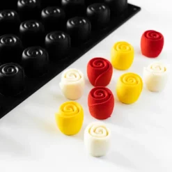 PAVOFLEX Moule Silicone Mini Rose Volupté Ø 3,5 x H 3 cm (x48) Discount