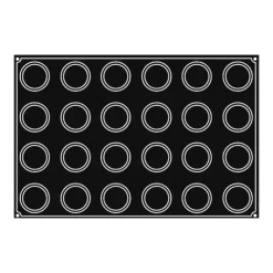 PAVOFLEX Moule Silicone Muffin Ø 7 cm x H 4 cm (x24) Sale