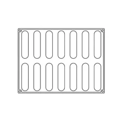 PAVOFLEX Moule Silicone Pastel 12,5 x 2,8 cm x H 2,8 cm (x14) Clearance