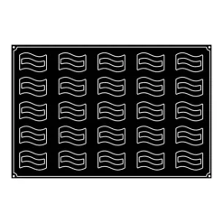 PAVOFLEX Moule Silicone Rectangle Vague 8 x 4,5 cm x H 4 cm (x25)