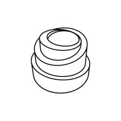PAVOFLEX Moule Silicone Spirale Babel Ø 6,8 cm x H 5 cm (x24) New