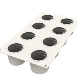 SILIKOMART Moule Silicone Sweet Layers avec Emporte-Pièce Ø 5,5 x H 5,5 cm (x8) New