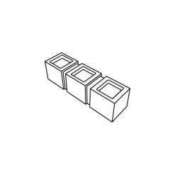 PAVOFLEX Moule Silicone Tricube 12 x 3,2 cm x H 3,2 cm (x25) New