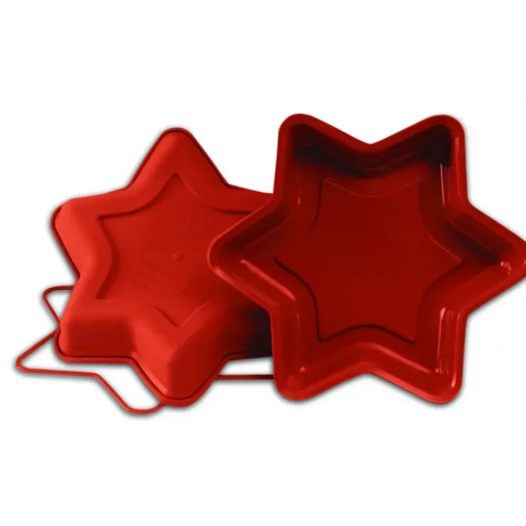 SILIKOMART Moule souple professionnel forme Etoile 6 branches en silicone Ø 26 cm H 4 cm