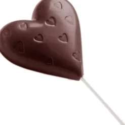CHOCOLATE WORLD Moule Sucette Chocolat Coeur 54 mm (x4)