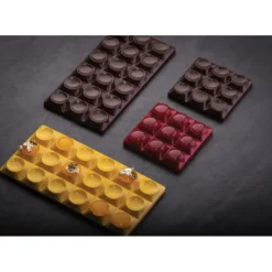 PAVONI Moule Tablette Chocolat Bricks 15,4 x 7,7 cm x H 0,9 cm (x3)