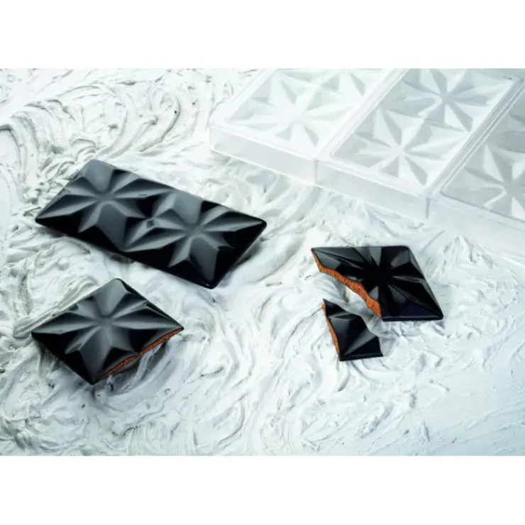 PAVONI Moule Tablette Chocolat Edelweiss 15,5 x 7,7 cm x H 1 cm (x3) Online