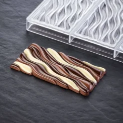 PAVONI Moule Tablette Chocolat Fluid Vallée 15,4 x 7,7 x H 1,1 cm (x3) Discount