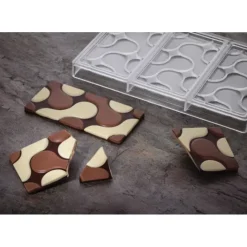 PAVONI Moule Tablette Chocolat Flow 15,4 x 7,7 x H 0,8 cm (x3) Best