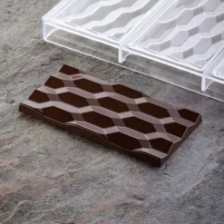 PAVONI Moule Tablette Chocolat Hexa Vallée 15,4 x 7,7 x H 1 cm (x3) Hot