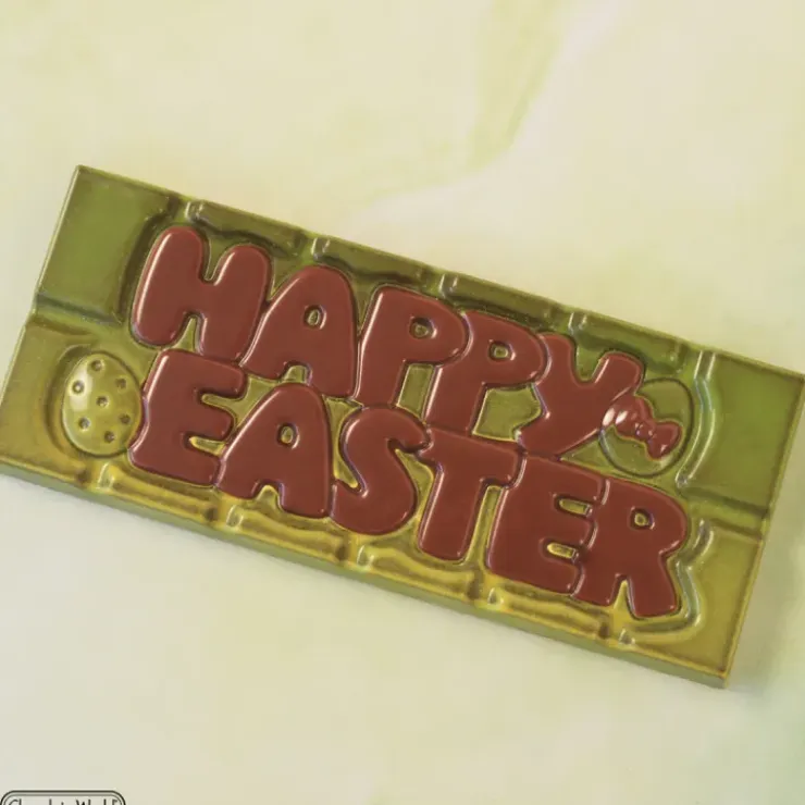 CHOCOLATE WORLD Moule Tablette Chocolat Happy Easter 11,8 x 5 cm (x4) Sale
