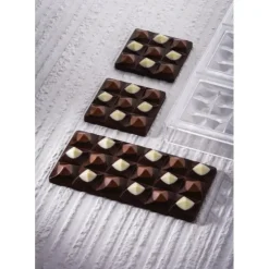 PAVONI Moule Tablette Chocolat Mini Moulin 7 x 7 cm x H 1,4 cm (x6)