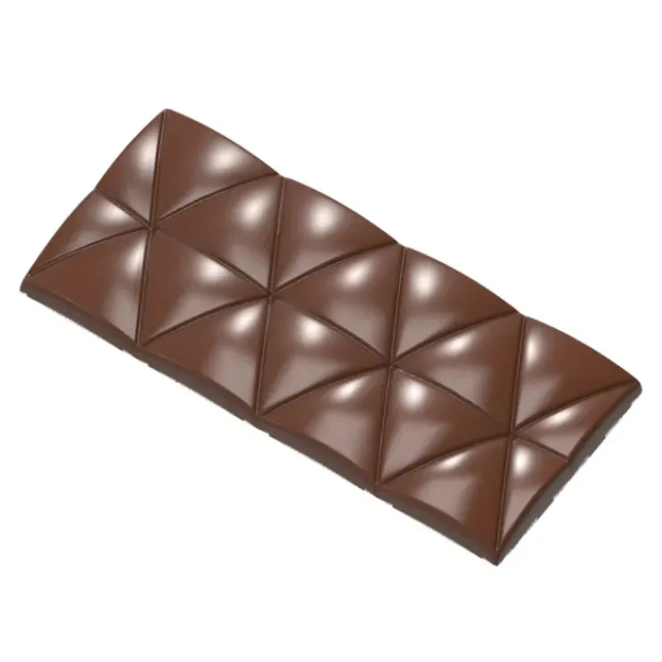 CHOCOLATE WORLD Moule Tablette Chocolat Triangles Convexes 12,4 x 5,5 cm (x4) Clearance