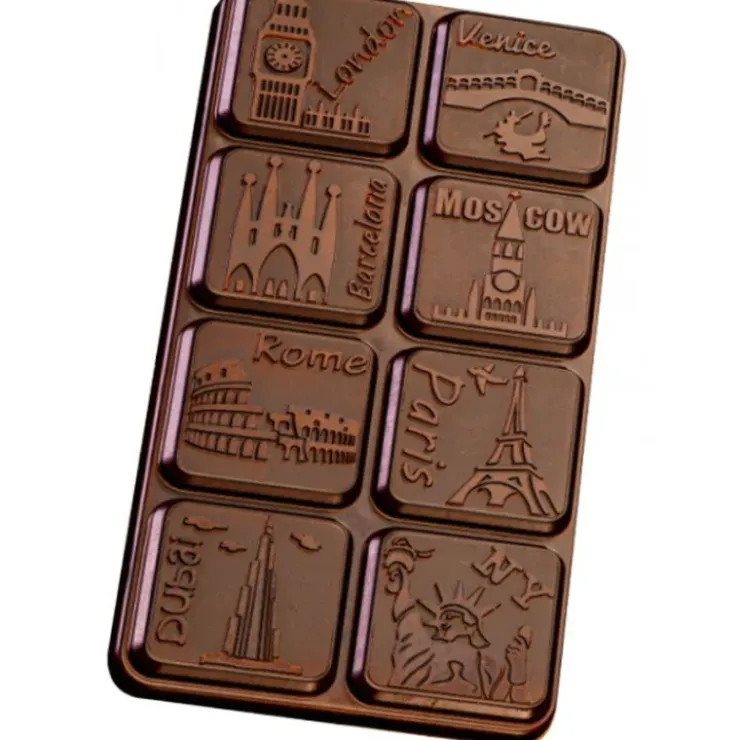 CUISINEADDICT Moule Tablette de Chocolat Grandes Villes x3 Sale