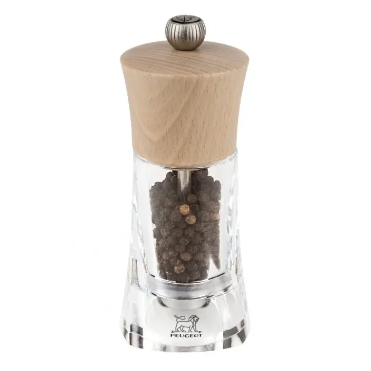 PEUGEOT Moulin à Poivre Oléron 14 cm Transparent-Bois Naturel Online