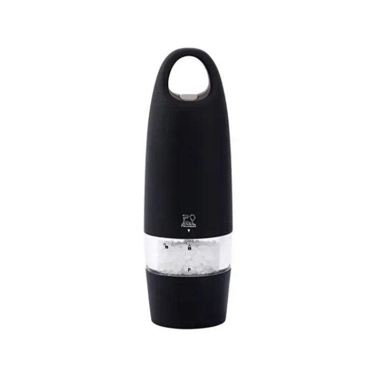 PEUGEOT Moulin à Sel Electrique Zest 18 cm Noir Soft Touch Outlet