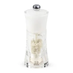 PEUGEOT Moulin à Sel Humide Molène 14 cm Transparent et Blanc